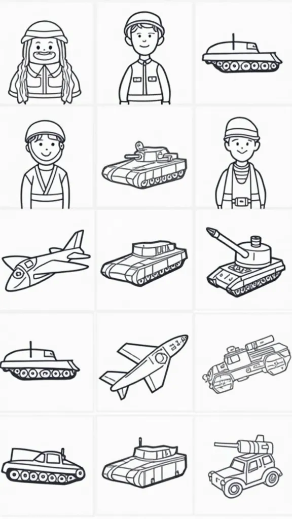 printable coloring pages army